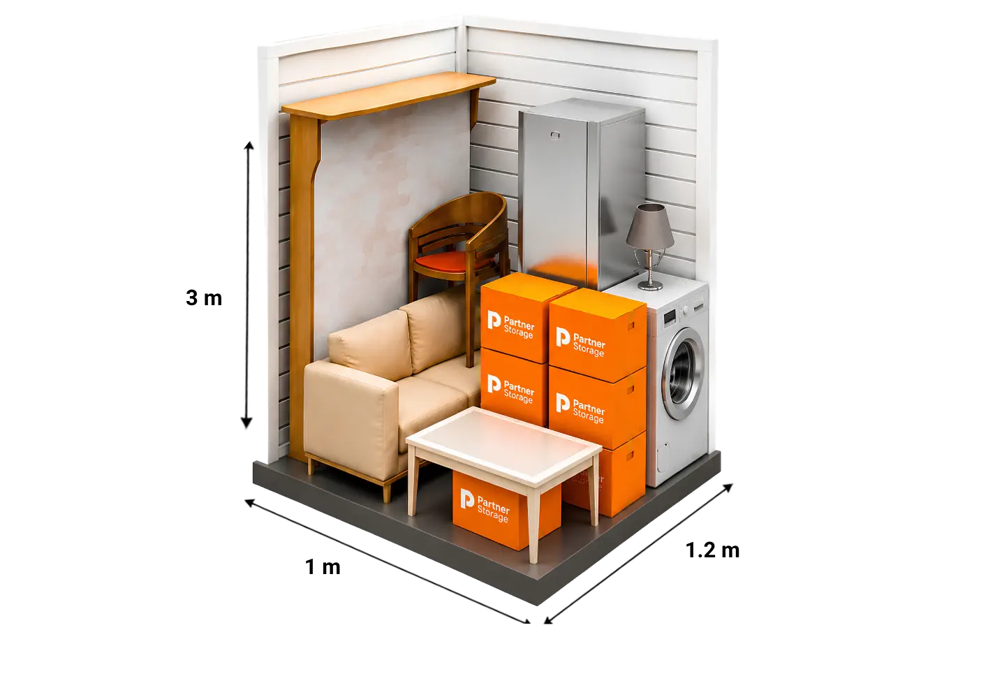 15 sq ft extra large personal storage locker at Partner Storage Dubai